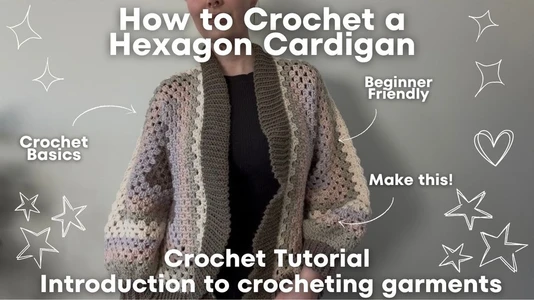 How to Crochet A Hexagon Cadigan  | Easy Crochet Tutorial | Beginner Friendly | TiahLillyCouture ✨