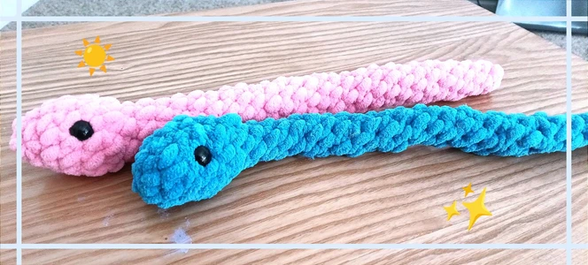 Cute snake crochet plush