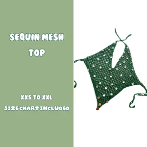 Sequin Mesh Top