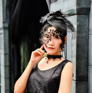 Gothic Masquerade & Choker| Wednesday Addams-Inspired