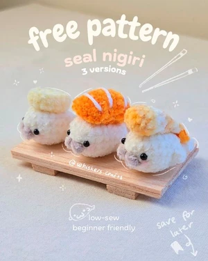Seal Nigiri Free Pattern
