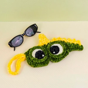 Dinosaur Glasses Case Crochet Pattern