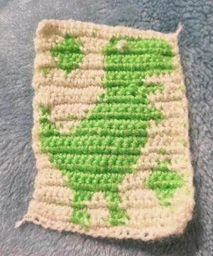 Dinosaur tapestry crochet pattern