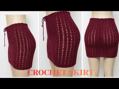 Anyone can Crochet this EASY Mesh skirt pattern