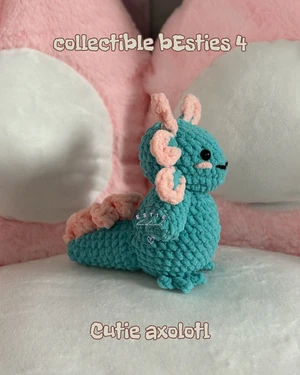 Cutie Axolotl - Collectible bEsties - market make amigurumi