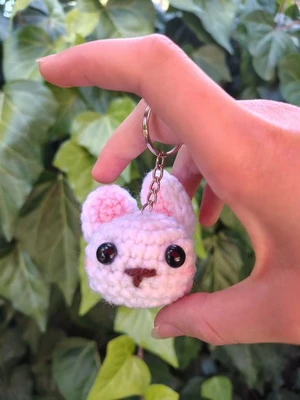 {Mimi the bunny head keychain}