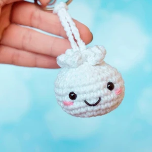 Dim Sum keychain crochet