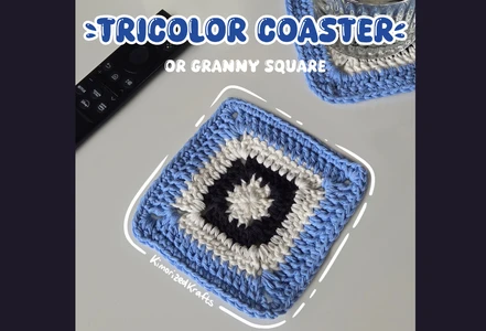 Tricolor Coaster/Granny Square