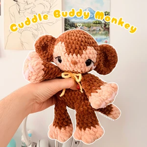 NO SEW Cuddle Bud Monkey - Summer Cuddle Buddies Crochet Pattern ENG