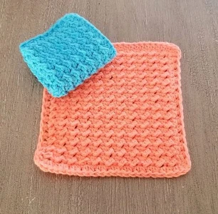 Moss Stitch Dishcloth Crochet Pattern
