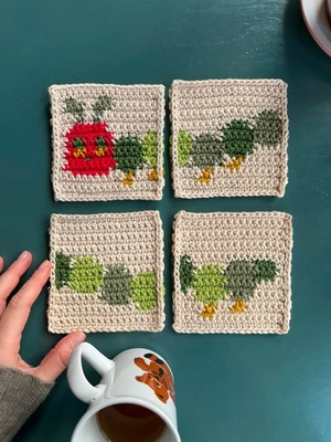 Caterpillar coasters
