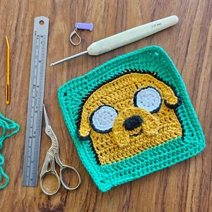 Jake the dog granny square crochet pattern