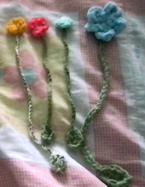 Crochet Flower Bookmark