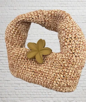 Donut Crochet Bag with Hair Clip Clasp
