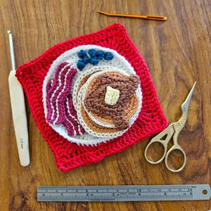 American pancakes granny square crochet pattern