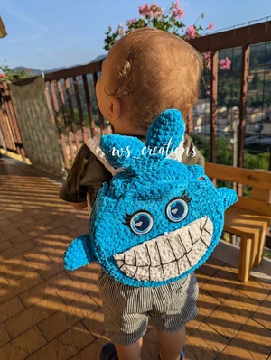 Smiling Whale Crochet Backpack Pattern | Easy Plush Toddler Bag