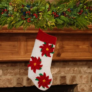 Poinsettia Christmas Stocking