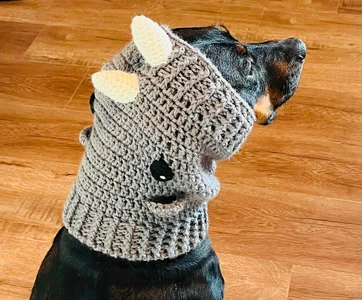 Rhinoceros Dog Snood Cowl