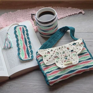 Riviera Crochet Reader Set Patterns Book Clutch Mug Wrap Bookmark