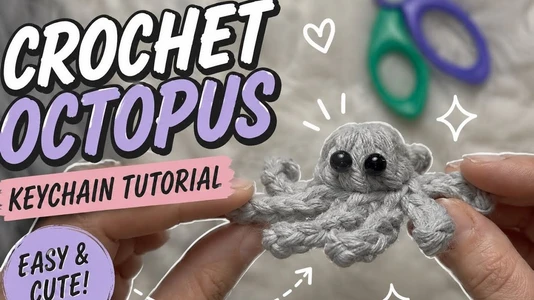 Easy Amigurumi Tutorial | octopus keychain