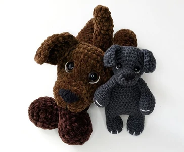 Crochet Dog Baby Snuggler Pattern, Amigurumi Puppy Easy Crochet Plushie