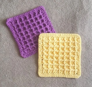 Waffle Stitch Dishcloth Crochet Pattern