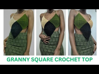 CROCHET GRANNY SQUARE CROCHET TOP