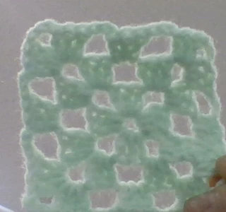 Solid color granny square