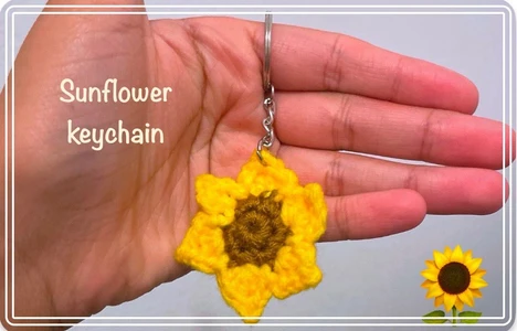 Sunflower keychain