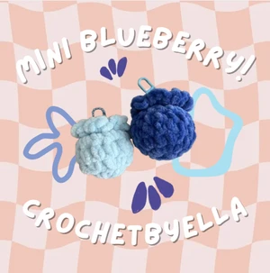 Mini Blueberry! Cute Crochet Keychain!