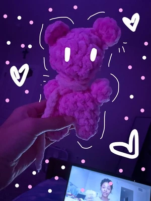Cute pink bear
