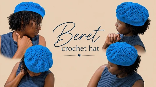 Easy Crochet BERET HAT Tutorial | Granny Square