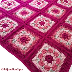 Crochet Pattern Granny Square Baby Blanket