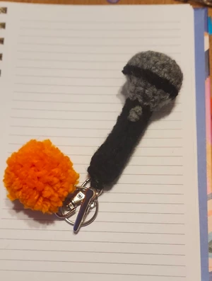 Tiny Microphone keychain/clip