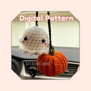 Hanging ghost pumpkin