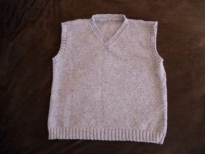 Double Moss Stitch Vest for Men