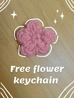Easy flower keychain pattern for beginners