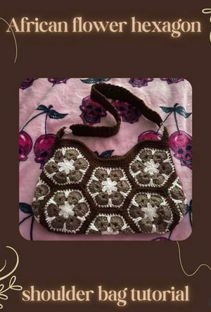 African flower shoulder bag ( BAG ONLY!)