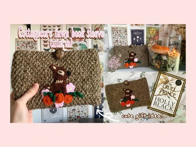 Crochet cottagecore deer book sleeve tutorial | cute gift ideas | thisfairymade