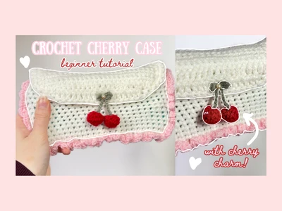 Easy cherry pouch crochet tutorial for beginners | thisfairymade