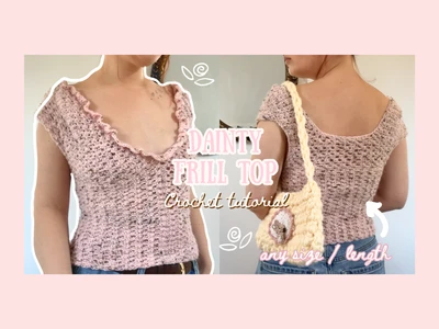 How to crochet the prettiest hourglass top complete tutorial (any size and length) | thisfairymade