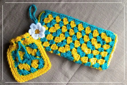 FREE! Granny Square Pouch Bundle | 3 Free Crochet Patterns