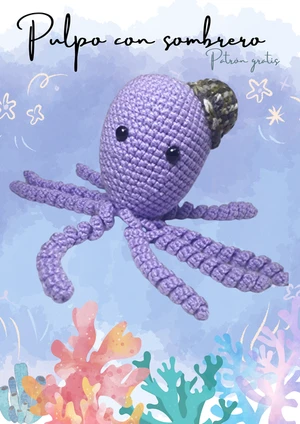 Pulpo con Gorro / Octopus with Hat Amigurumi