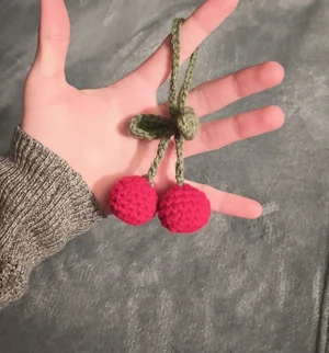 Cherry keychain/ car charm