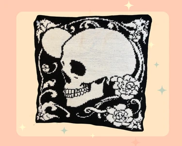 Art Deco Skull - Tapestry Crochet Pattern