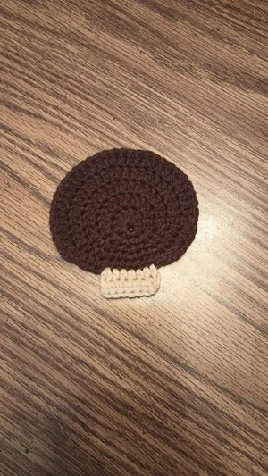 No sew mushroom coaster crochet pattern