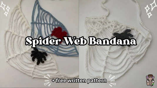 EASY CROCHET TUTORIAL Spider Web Bandana