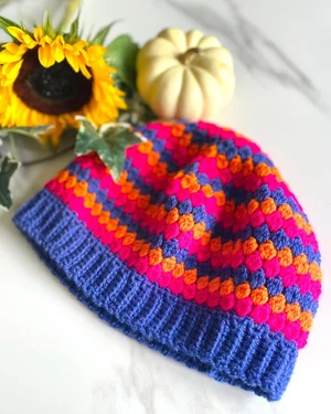 Brighten Your Day Crochet Beanie | Crochet Hat