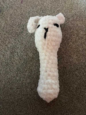 Bunny holder crochet toy