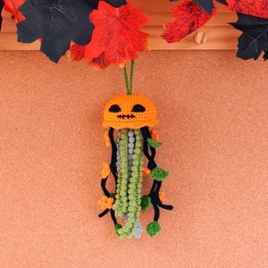 Halloween Pumpkin Jellyfish Car Hanging Crochet Pattern